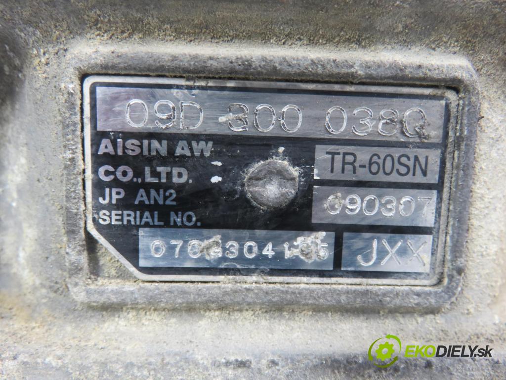 AUDI Q7 (4L) SUV 2007 171,00 3.0 TDI quattro - BUG 2967,00 převodovka AUTOMATICKÝ JXX ; TR60SN ; 09D300038Q