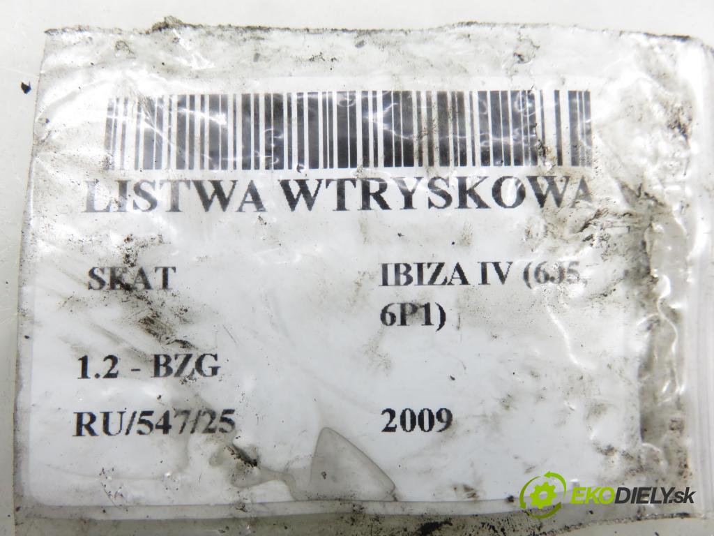 SEAT IBIZA IV (6J5, 6P1) HB 2009 51,00 1.2 12V DOHC 70 - BZG 1198,00 Lišta vstrekovacia 03E906031A ; 03E133320A ; 03E133319D (Vstrekovacia lišta)