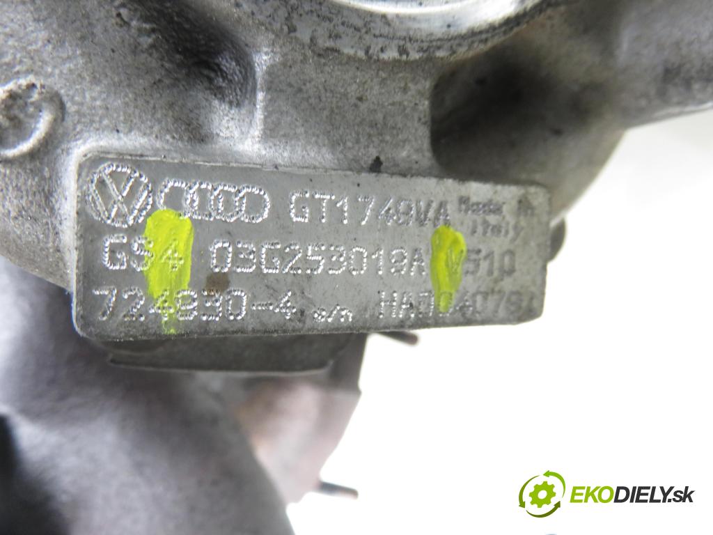 VW TOURAN (1T1, 1T2) MINIVAN 2004 100,00 2.0 TDI PD 16V 136 - AZV 1968,00 RYCHLONABÍJEČKA: 03G253019A (Kompletní turbodmychadlo)