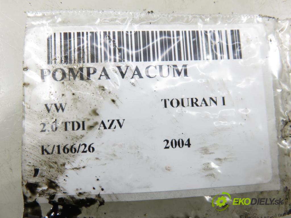 VW TOURAN (1T1, 1T2) MINIVAN 2004 100,00 2.0 TDI PD 16V 136 - AZV 1968,00 Pumpa vákuová 03G145209