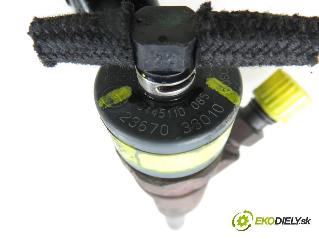 TOYOTA YARIS (_P1_) HB 2002 55,00 1.4 D-4D (NLP10_) - 1ND-TV 1364,00 vstrekovač 0445110085 ; 2367033010 (Vstrekovač paliva)