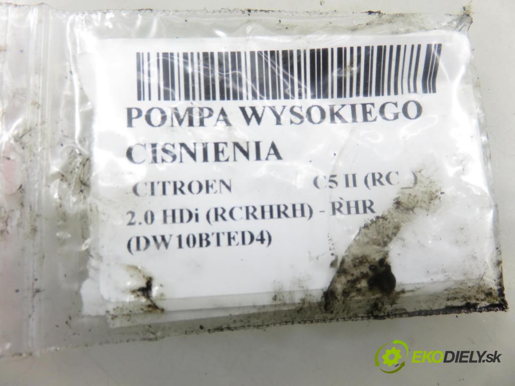 CITROEN C5 II (RC_) SEDAN 2005 100,00 2.0 HDi 136 - RHR (DW10BTED4) 1997,00 pumpa vysokého TLAK: A2C20000598 ; 9654091880