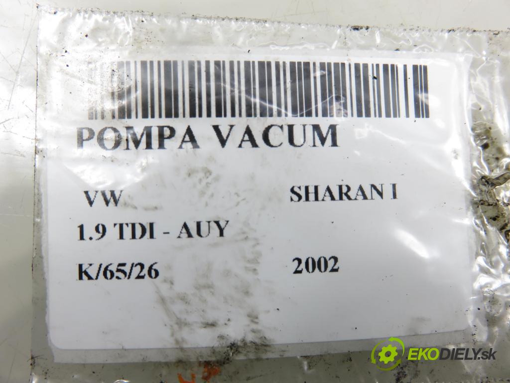 VW SHARAN (7M8, 7M9, 7M6) VAN 2002 85,00 1.9 TDI PD 115 - AUY 1896,00 pumpa vakuová 038145209C