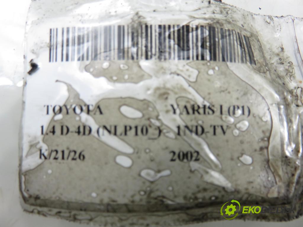 TOYOTA YARIS (_P1_) HB 2002 55,00 1.4 D-4D (NLP10_) - 1ND-TV 1364,00 vstrekovač 0445110085 ; 2367033010 (Vstrekovač paliva)