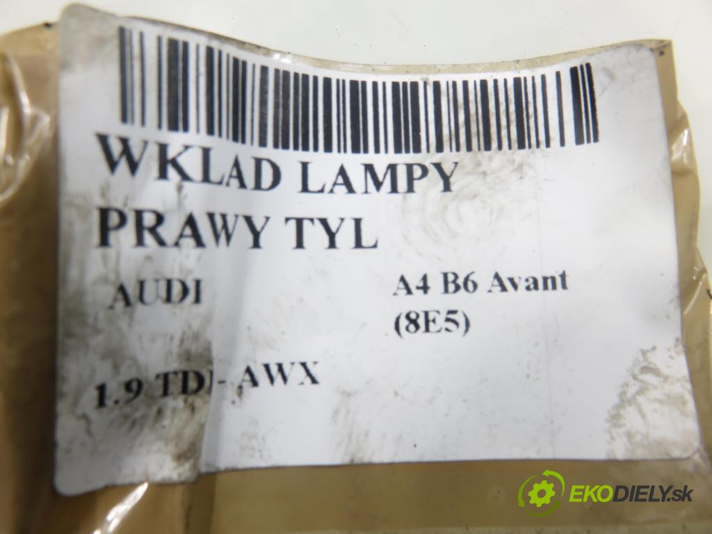 AUDI A4 Avant (8E5, B6) KOMBI 2002 96,00 1.9 TDI - AWX 1896,00 vložka svetla pravy zadné 8E9945258