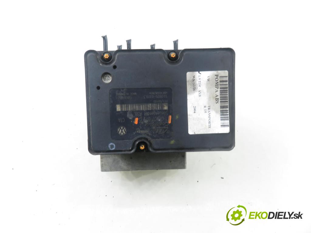 VW TRANSPORTER V Skrzynia (7HA, 7HH, 7EA, 7EH) FURGON 2004 77,00 1.9 TDI PD 105 - AXB 1896,00 Pumpa ABS 7H0614111G ; 7H0907370G (Pumpa ABS)