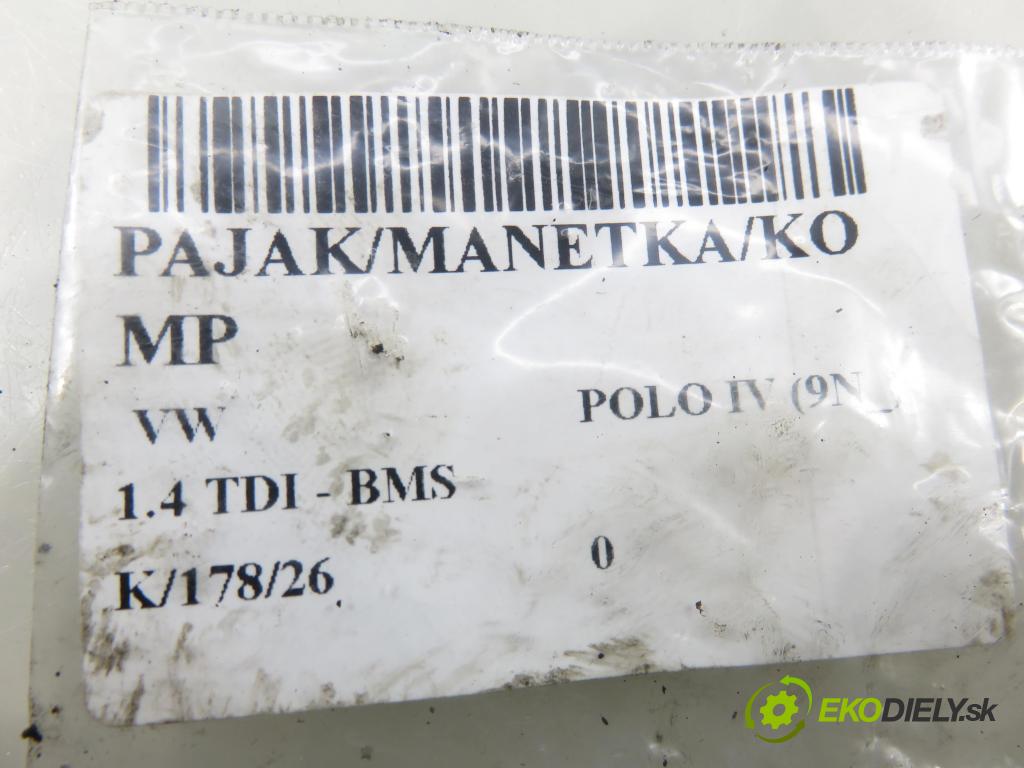 VW POLO (9N_) HB 2008 51,00 1.4 TDI - BNM 1422,00 páčka/prepínač 6Q0953503CE