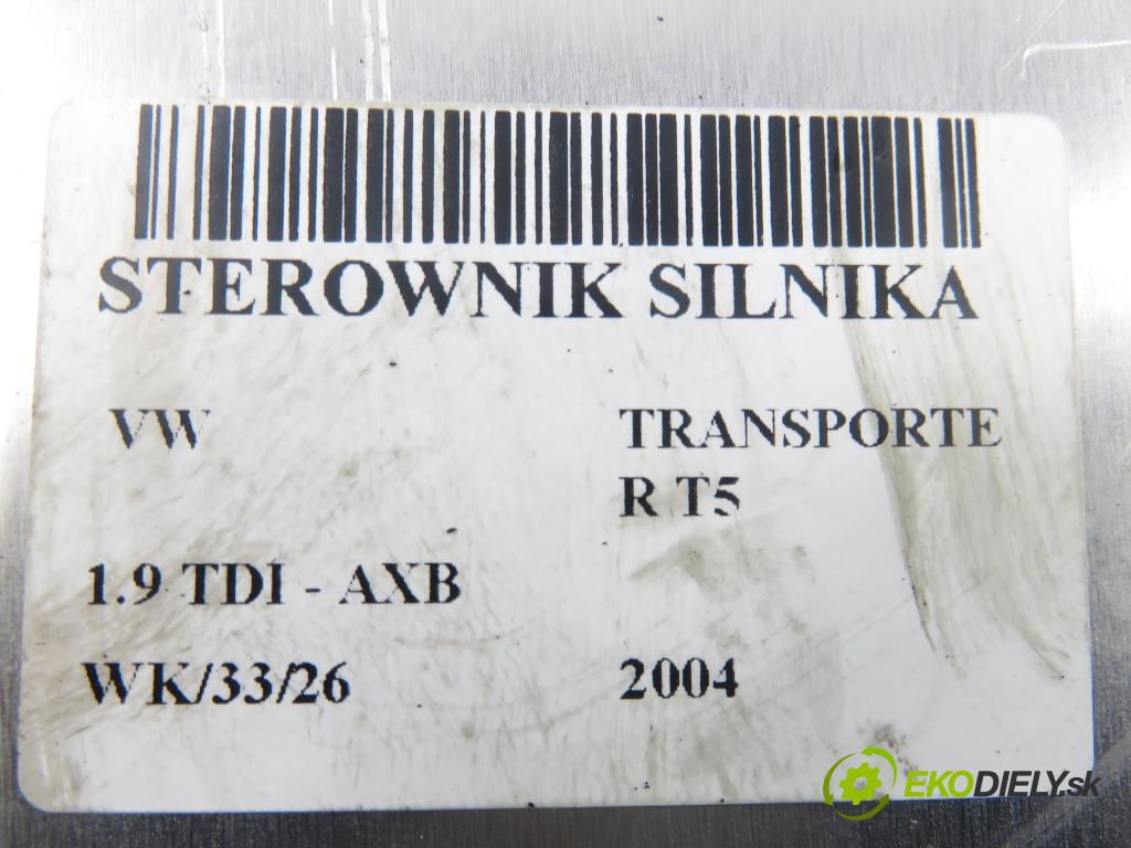 VW TRANSPORTER V Skrzynia (7HA, 7HH, 7EA, 7EH) FURGON 2004 77,00 1.9 TDI PD 105 - AXB 1896,00 Riadiaca jednotka Motor 038906016A ; 0281010735