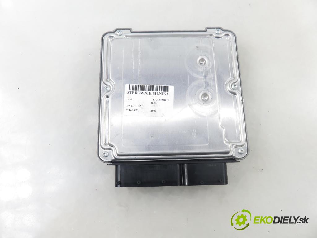 VW TRANSPORTER V Skrzynia (7HA, 7HH, 7EA, 7EH) FURGON 2004 77,00 1.9 TDI PD 105 - AXB 1896,00 Riadiaca jednotka Motor 038906016A ; 0281010735