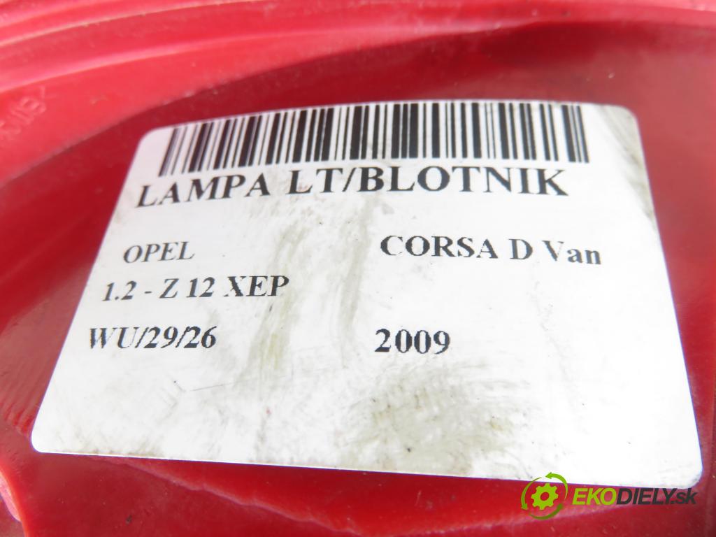 OPEL CORSA D Van HB 2009 0,00 1.2 - Z 12 XEP 1229,00 Svetlo ľavé zadné 13186350 ; 89038960A