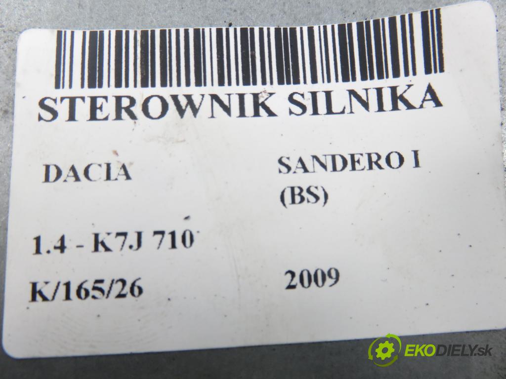 DACIA SANDERO HB 2009 55,00 1.4 - K7J 710 1390,00 řídící jednotka motora S110140025 ; 8200856659