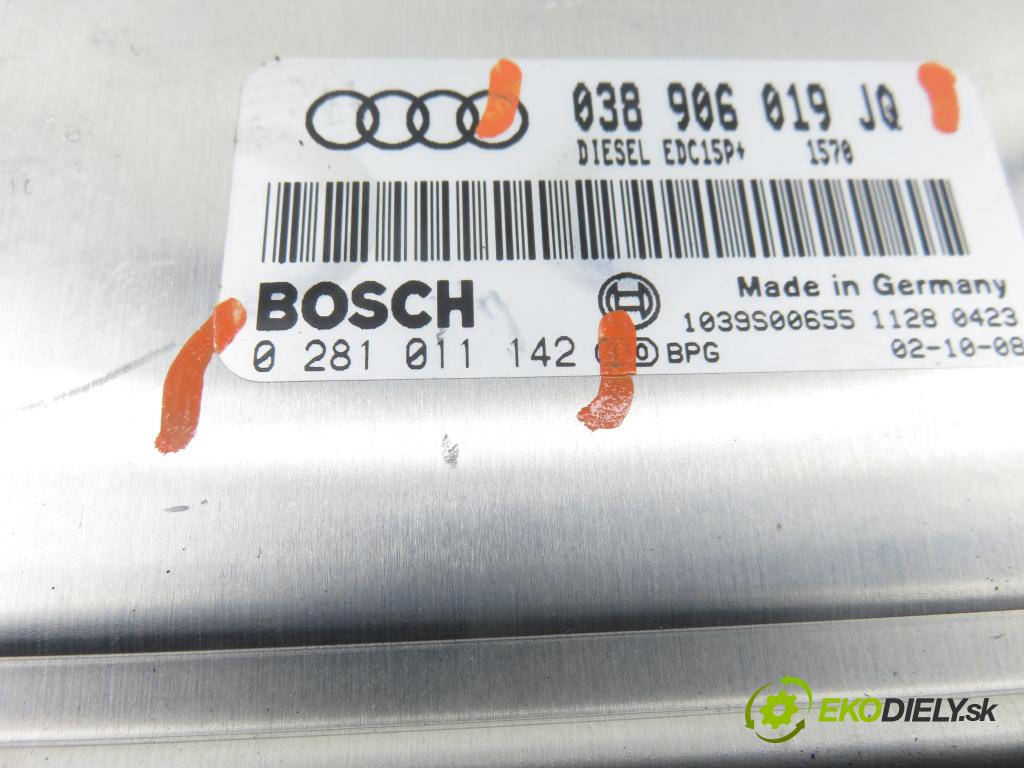 AUDI A4 Avant (8E5, B6) KOMBI 2002 96,00 1.9 TDI - AWX 1896,00 Riadiaca jednotka Motor 038906019JQ ; 0281011142