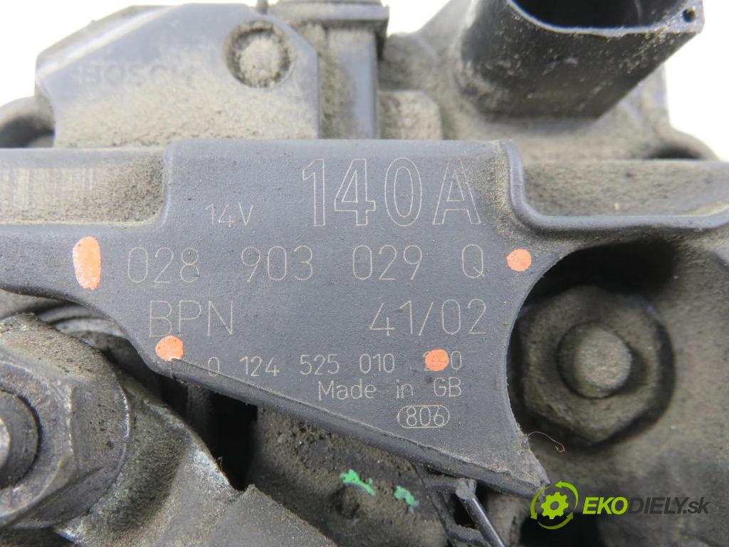 AUDI A4 Avant (8E5, B6) KOMBI 2002 96,00 1.9 TDI - AWX 1896,00 Alternátor 028903029Q ; 0124525010 (Alternátor)