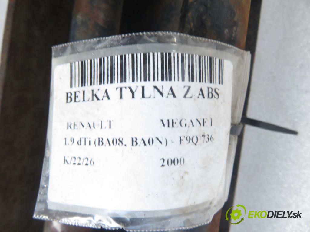 RENAULT MEGANE I (BA0/1_) HB 2000 72,00 1.9 dTi 98 - F9Q 736 1870,00 výztuha zadní část