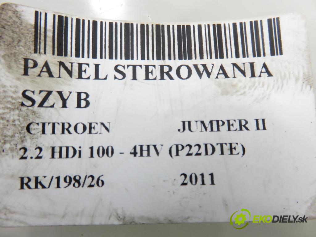 CITROEN JUMPER Skrzynia FURGON 2011 74,00 2.2 HDi 100 - 4HV (P22DTE) 2198,00 Panel ovládania okien