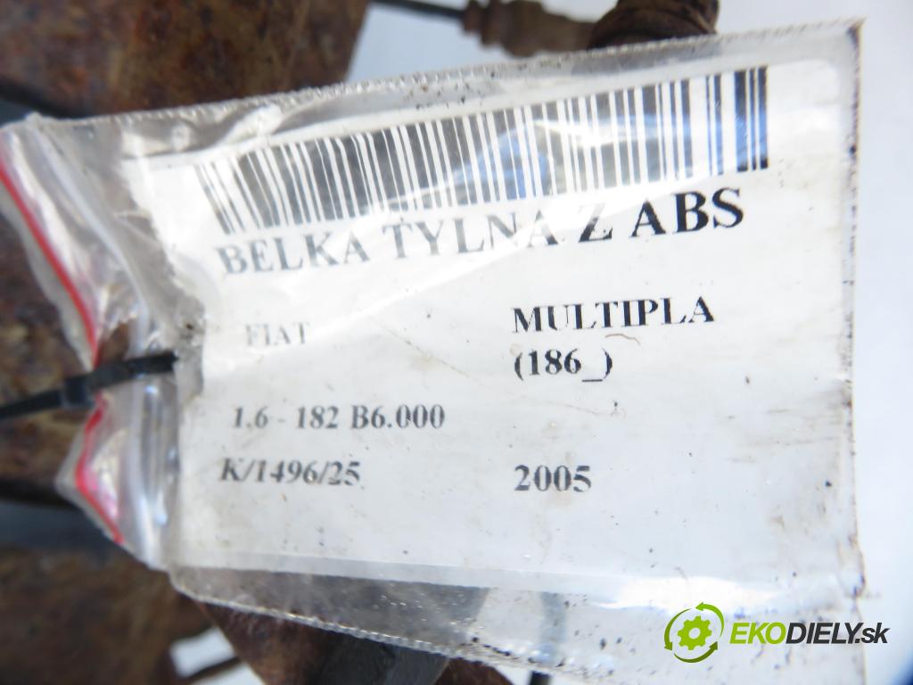 FIAT MULTIPLA (186_) MINIVAN 2005 0,00 1.6 - 182 B6.000 1596,00 výztuha zadní část ABS