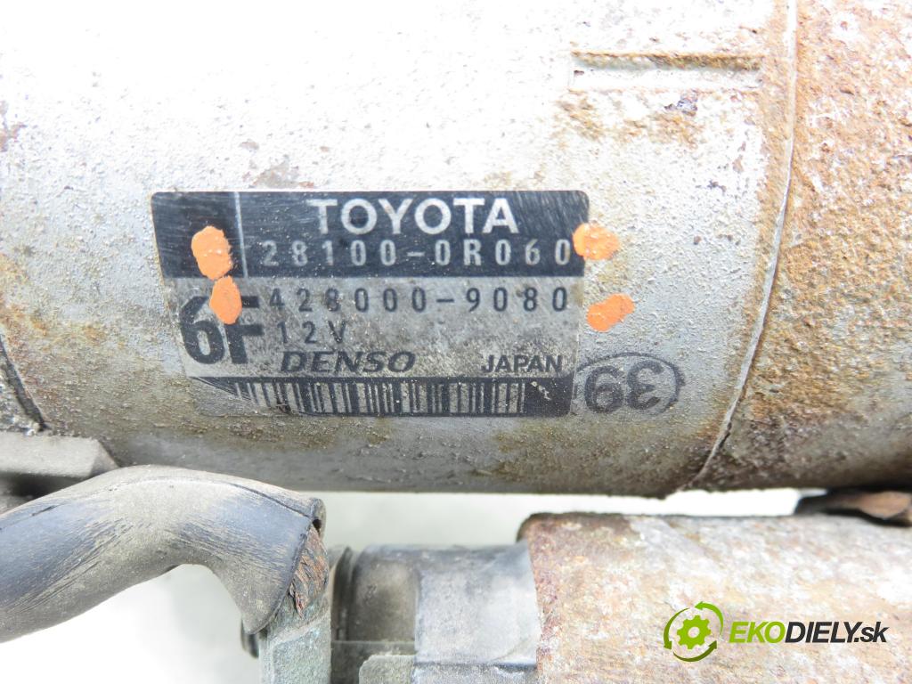 TOYOTA AURIS TOURING SPORTS (_E18_) KOMBI 2014 91,00 2.0 D-4D 124 (ADE186_) - 1AD-FTV 1998,00 Štartér 281000R060 ; 4280009080 (Štartér)