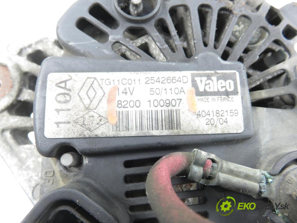 RENAULT MEGANE II (BM0/1_, CM0/1_) HB 2004 72,00 1.4 16V (BM0B, CM0B) - K4J 730 1390,00 Alternátor 8200100907 (Alternátor)