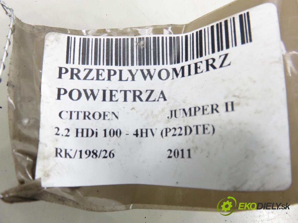 CITROEN JUMPER Skrzynia FURGON 2011 74,00 2.2 HDi 100 - 4HV (P22DTE) 2198,00 váha vzduchu vzduchu 6C1112B579AA