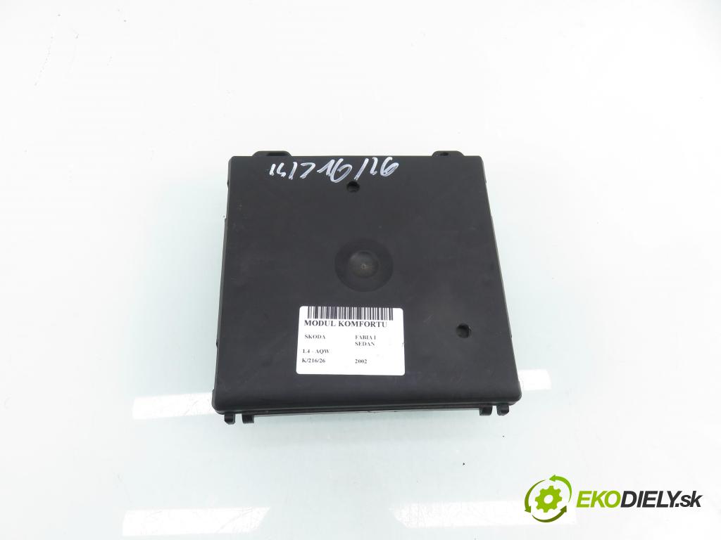 SKODA FABIA I SEDAN (6Y3) SEDAN 2002 50,00 1.4 - AQW 1397,00 MODUL komfortu 6Q1937049B ; 5WK48212