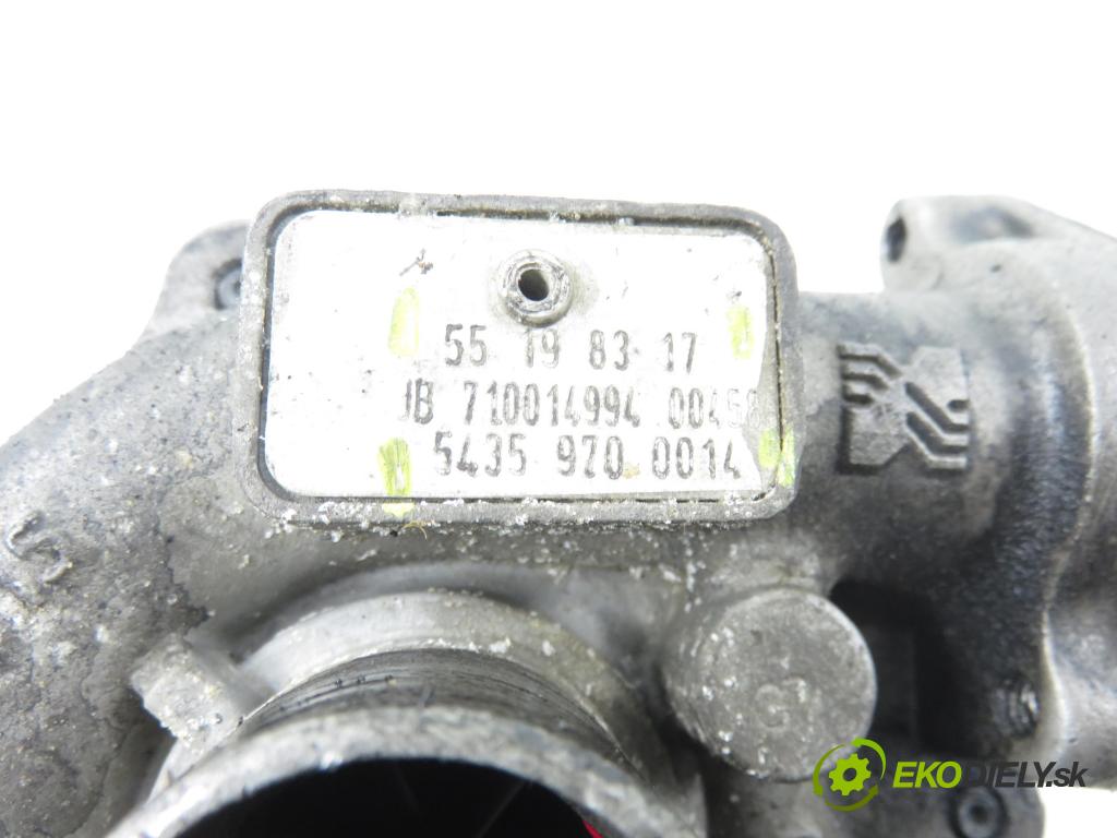 FIAT DOBLO nadwozie wielkoprzestrzenne (MPV) (119_, 223_) KOMBIVAN 2006 62,00 1.3 D Multijet - 223 A9.000 1248,00 RYCHLONABÍJEČKA: 55198317 ; 54359700014 (Kompletní turbodmychadlo)