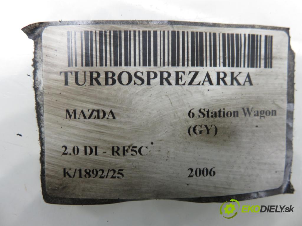 MAZDA 6 Station Wagon (GY) KOMBI 2006 89,00 2.0 DI 121 - RF5C 1998,00 Turbodúchadlo RF7K (Turbodúchadlo (kompletné))