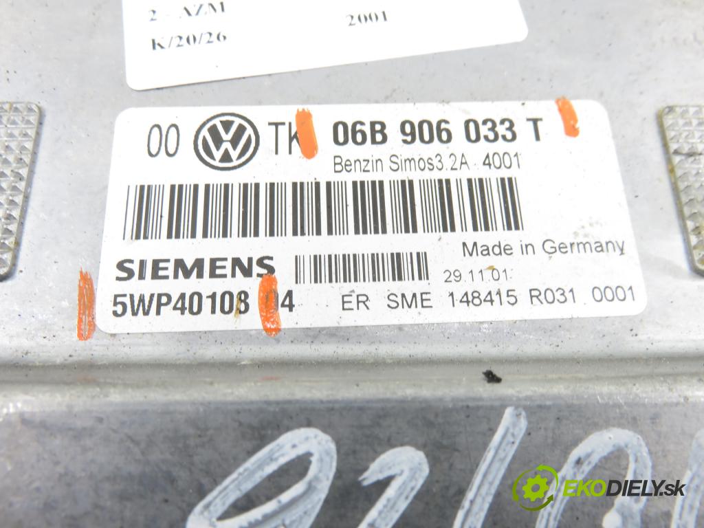 VW PASSAT B5.5 (3B3) SEDAN 2001 85,00 2 - AZM 1984,00 Riadiaca jednotka Motor 06B906033T ; 5WP40108