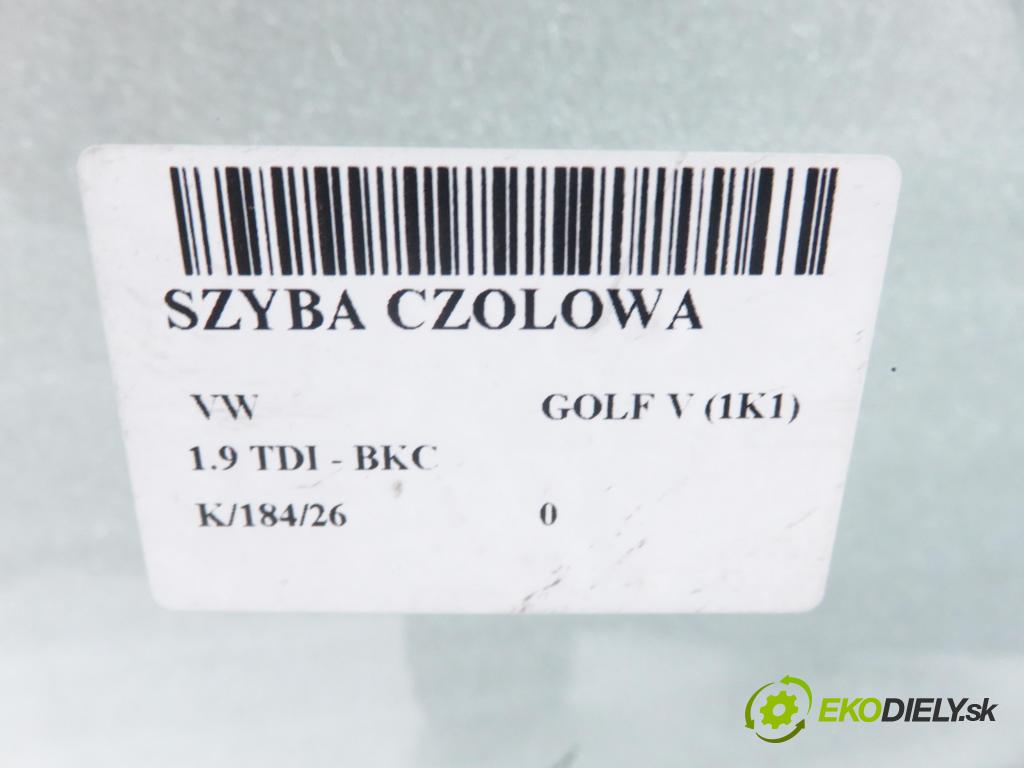 VW GOLF V (1K1) HB 2004 77,00 1.9 TDI PD 105 - BKC 1896,00 okno PŘEDNÍ