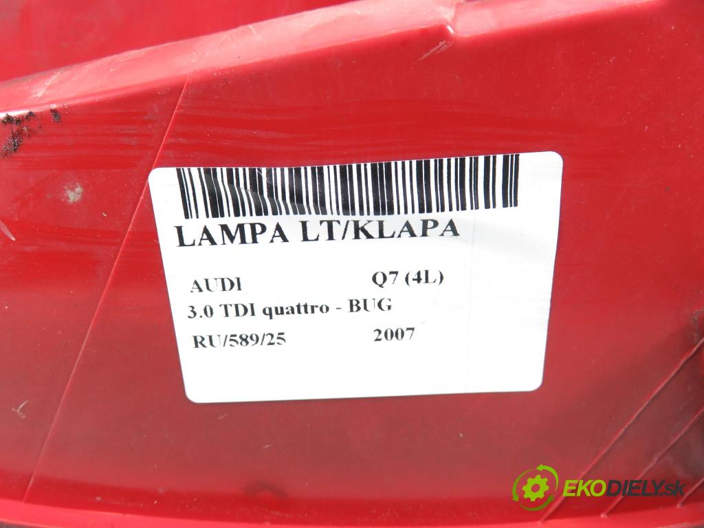 AUDI Q7 (4L) SUV 2007 171,00 3.0 TDI quattro - BUG 2967,00 Svetlo ľavé zadné kufor 4L0945093 ; 027330102