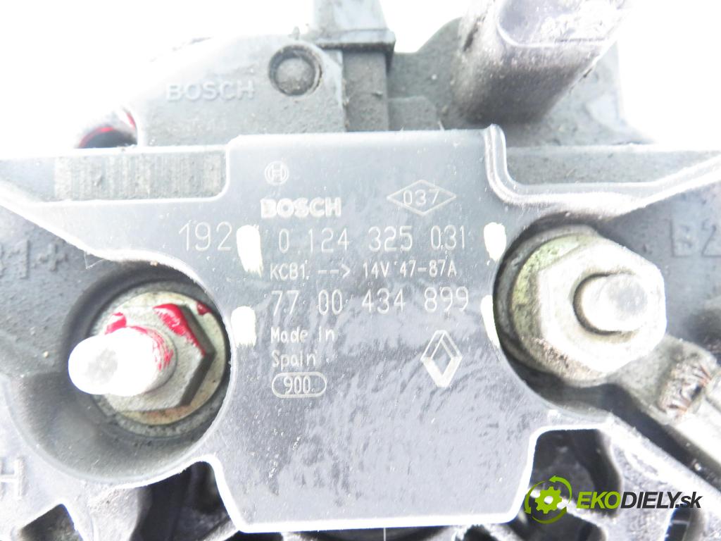 RENAULT SCENIC I (JA0/1_) MINIVAN 2002 0,00 1.6 - K4M 708 1598,00 Alternátor 7700434899 ; 0124325031 (Alternátor)