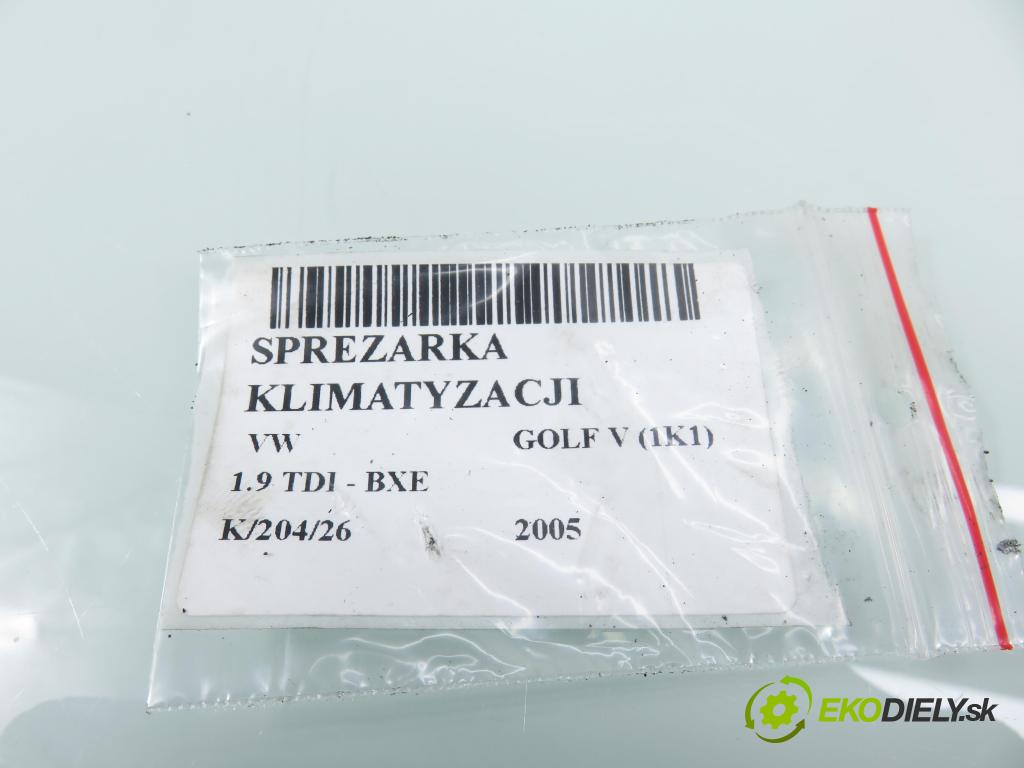 VW GOLF V (1K1) HB 2005 77,00 1.9 TDI - BXE 1896,00 KOMPRESOR: klimatizace 1K0820803G (Kompresor klimatizace)