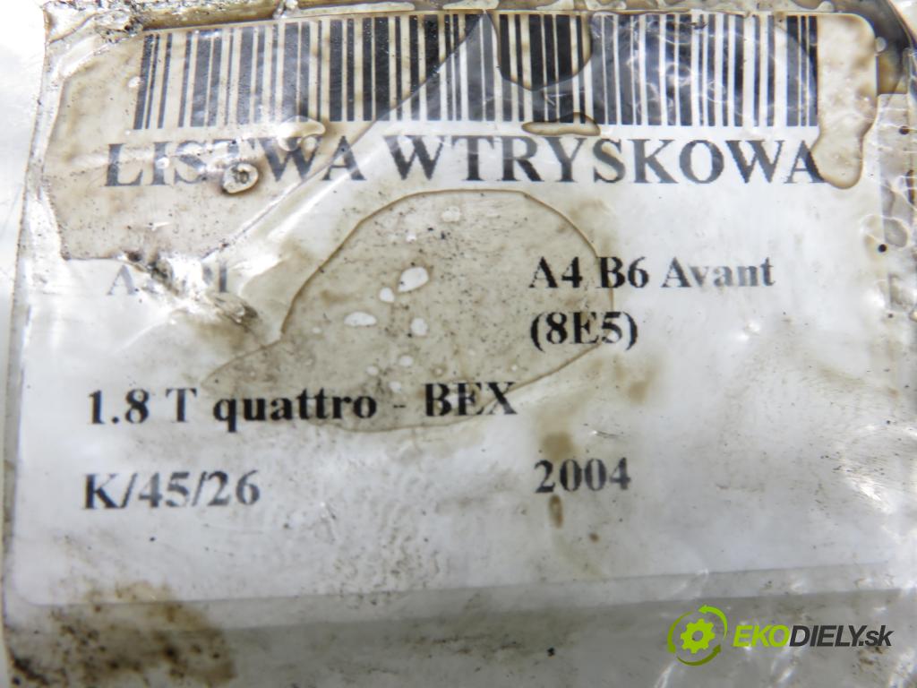 AUDI A4 Avant (8E5, B6) KOMBI 2004 140,00 1.8 T quattro - BEX 1781,00 Lišta vstrekovacia 06A906031BA ; 028015606 ; 06B133317AF (Vstrekovacia lišta)
