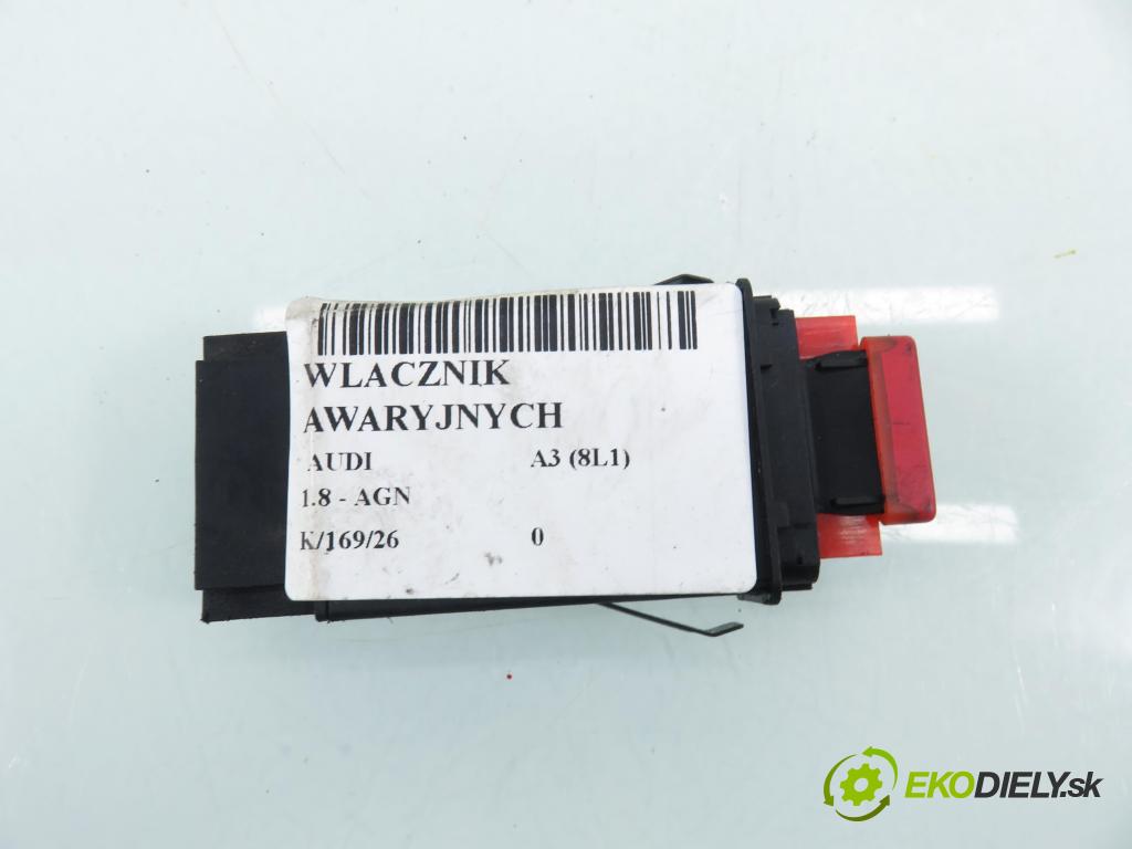 AUDI A3 (8L1) HB 2001 92,00 1.8 - AGN 1781,00 prepínač výstražných (núdzových)