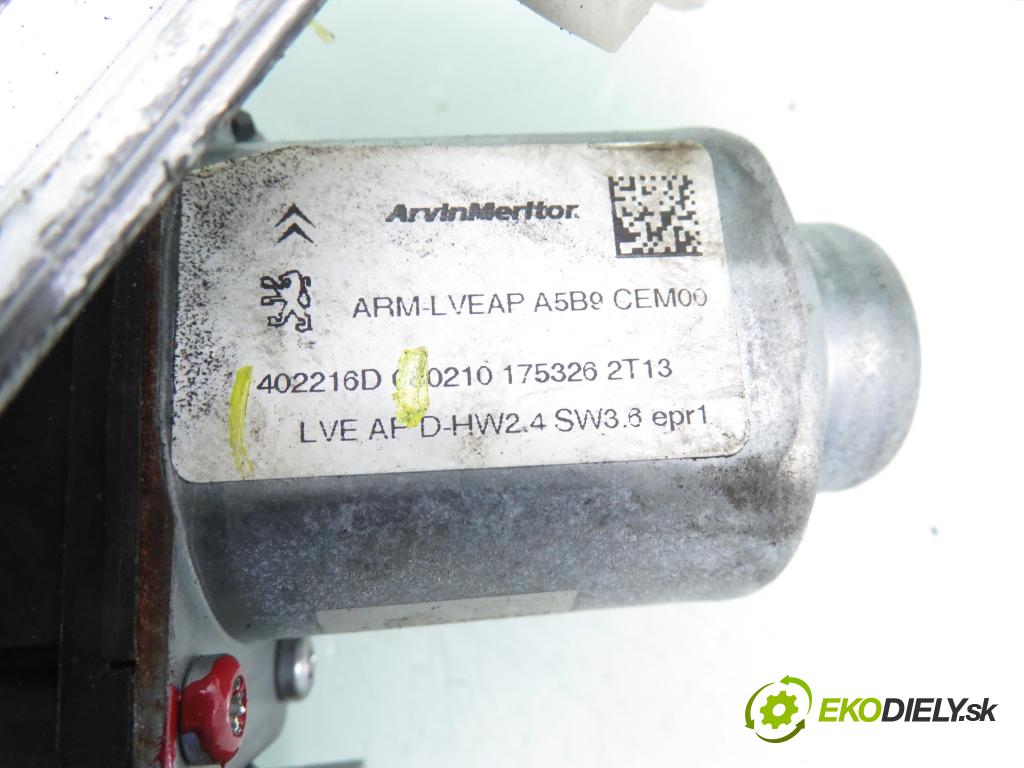 CITROEN C3 II (SC_) HB 2010 50,00 1.4 HDi 8V 70 - 8HZ (DV4TD) 1398,00 mechanismus oken PPE 9683129580 ; 402216D