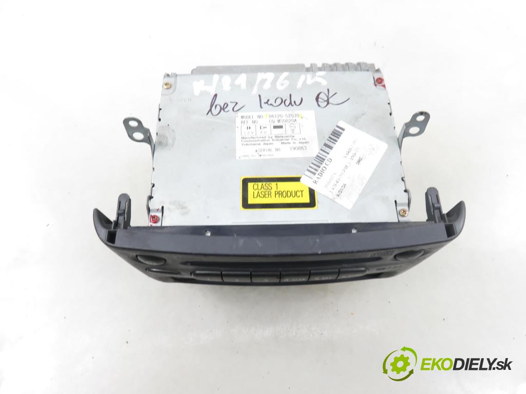 TOYOTA YARIS (_P1_) HB 2002 55,00 1.4 D-4D (NLP10_) - 1ND-TV 1364,00 RADIO CD 8612052030