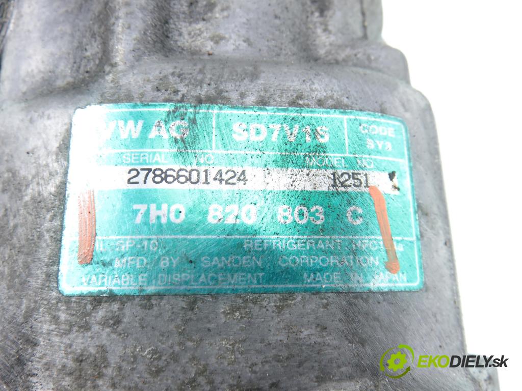 VW TRANSPORTER V Skrzynia (7HA, 7HH, 7EA, 7EH) FURGON 2004 77,00 1.9 TDI PD 105 - AXB 1896,00 KOMPRESOR: klimatizácie 7H0820803C (Kompresor klimatizácie)
