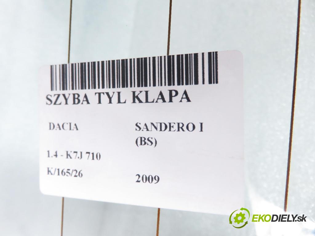 DACIA SANDERO HB 2009 55,00 1.4 - K7J 710 1390,00 okno ZADNÍ: kapota