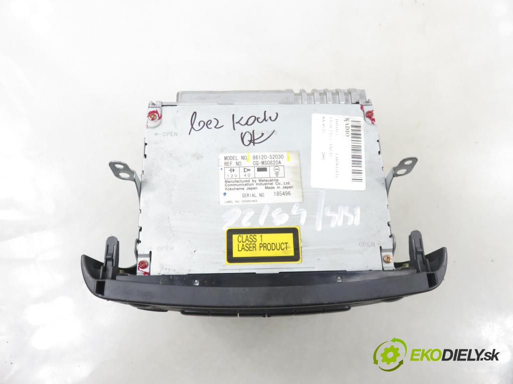 TOYOTA YARIS (_P1_) HB 2003 0,00 1.5 (NCP13_) - 1NZ-FE 1497,00 RADIO CD 8612052030