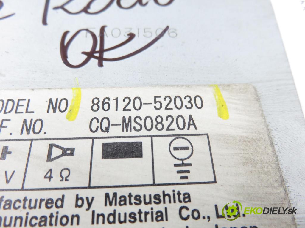 TOYOTA YARIS (_P1_) HB 2003 0,00 1.5 (NCP13_) - 1NZ-FE 1497,00 RADIO CD 8612052030