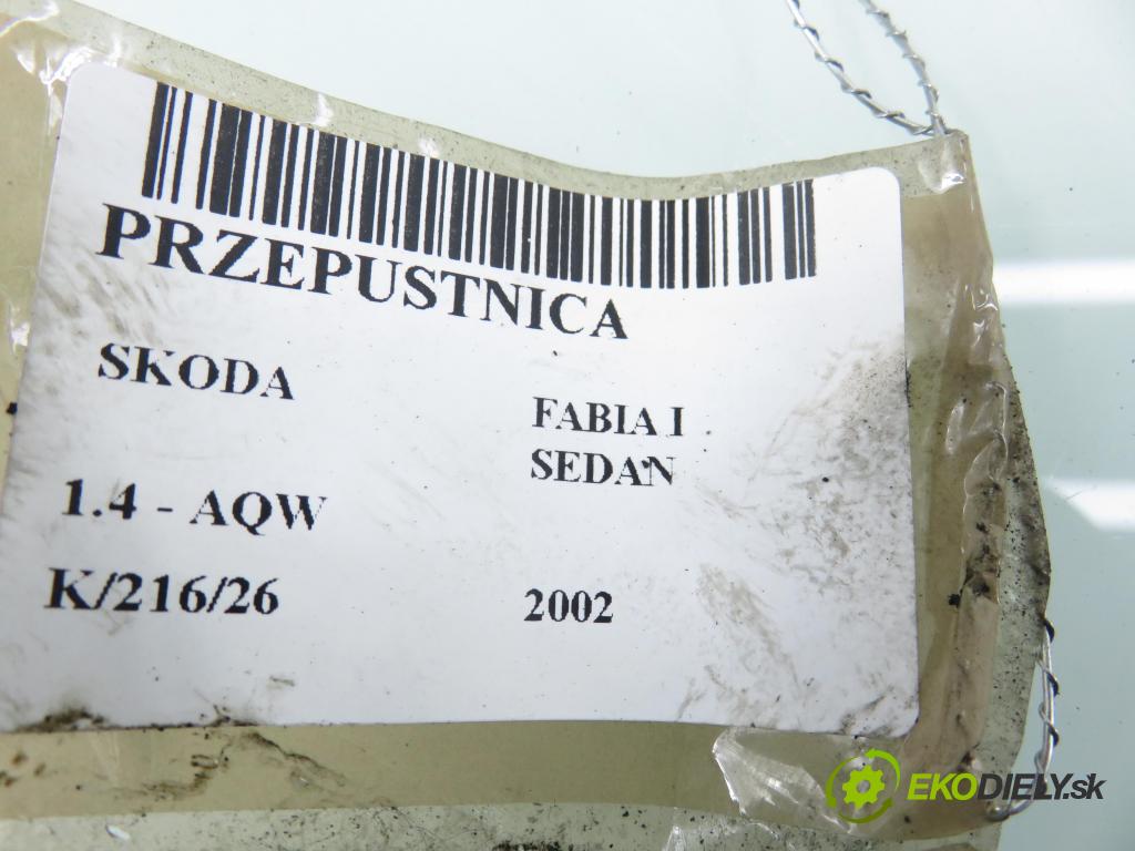 SKODA FABIA I SEDAN (6Y3) SEDAN 2002 50,00 1.4 - AQW 1397,00 Škrtiaca klapka 047133062D ; 408238321004 (Škrtiaca klapka)