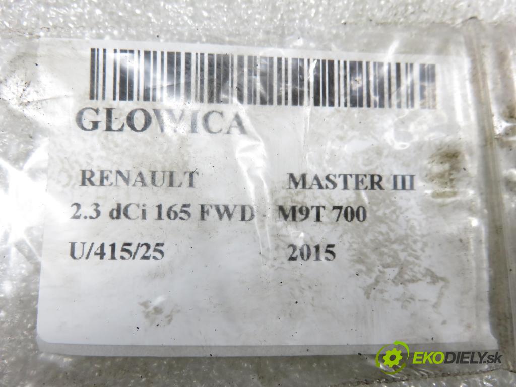 RENAULT MASTER III Platforma / podwozie (EV, HV, UV) KABINA/PLATFORMA 2015 0,00 2.3 dCi 165 FWD - M9T 700 2298,00 (hlava 110426655R ; 130C07155R