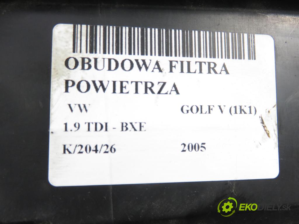 VW GOLF V (1K1) HB 2005 77,00 1.9 TDI - BXE 1896,00 Obal filtra vzduchu 1K0129607R (Obal vzduchového filtra)