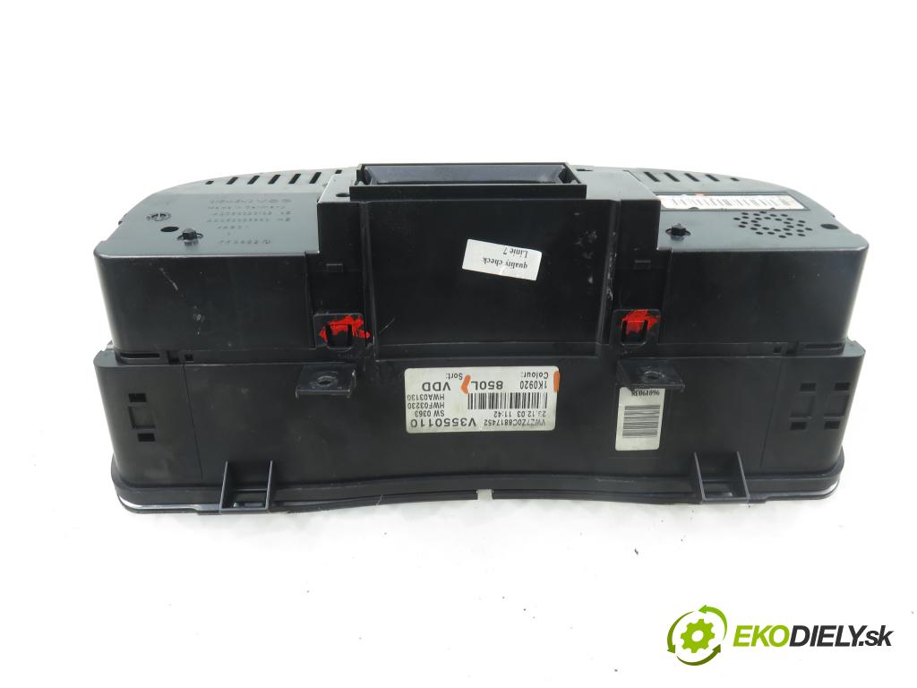 VW GOLF V (1K1) HB 2005 77,00 1.9 TDI - BXE 1896,00 prístrojovka elektrický 1K0920850L