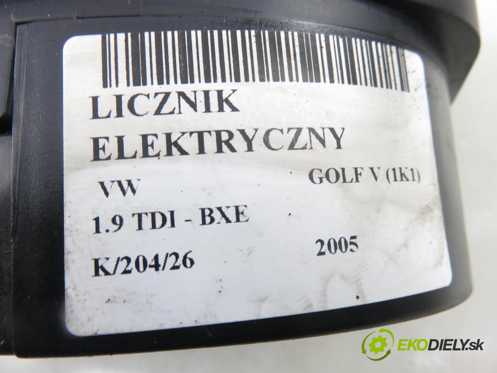 VW GOLF V (1K1) HB 2005 77,00 1.9 TDI - BXE 1896,00 prístrojovka elektrický 1K0920850L