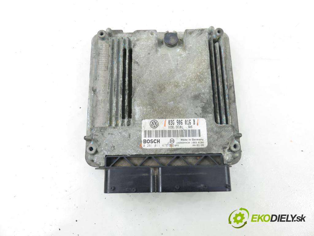 VW GOLF V (1K1) HB 2005 77,00 1.9 TDI - BXE 1896,00 Riadiaca jednotka Motor 03G906016B ; 0281011478
