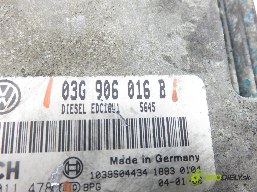 VW GOLF V (1K1) HB 2005 77,00 1.9 TDI - BXE 1896,00 Riadiaca jednotka Motor 03G906016B ; 0281011478