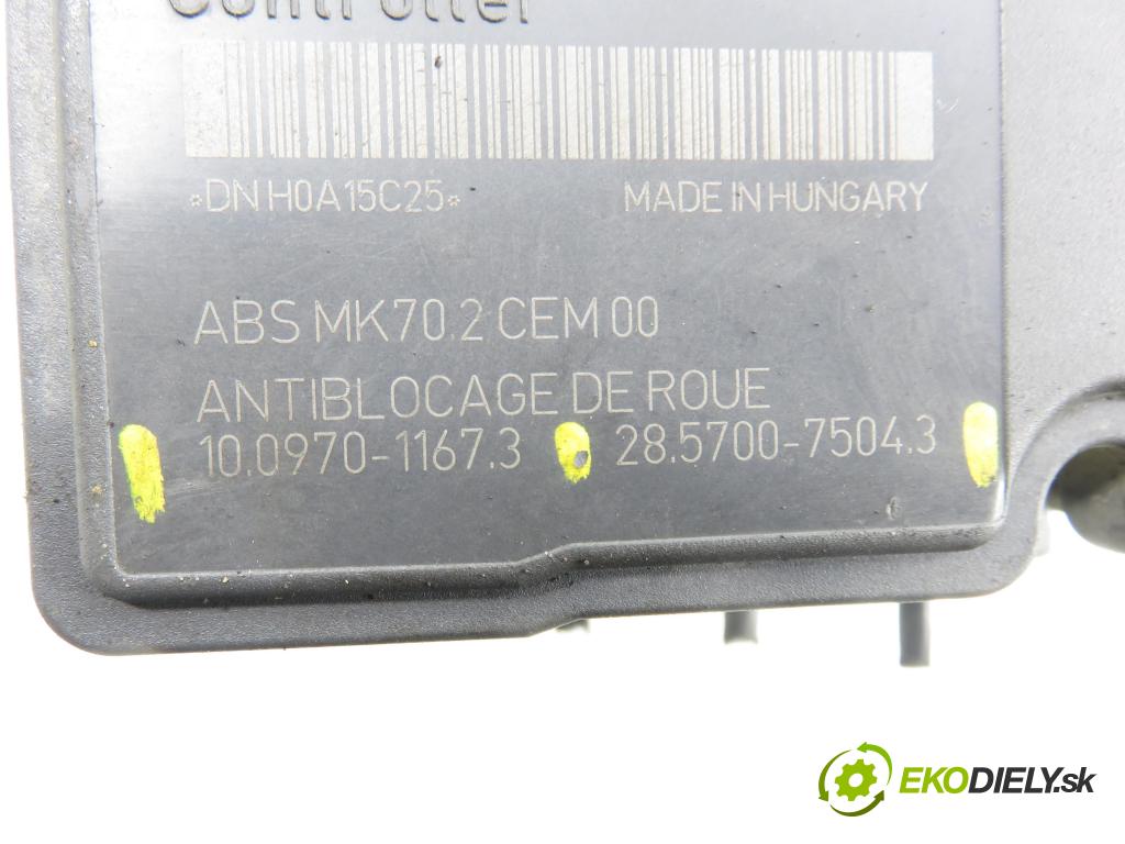 CITROEN C3 II (SC_) HB 2010 50,00 1.4 HDi 8V 70 - 8HZ (DV4TD) 1398,00 pumpa ABS 10097011673 ; 9666392580 ; 28570075043 (Pumpa ABS)