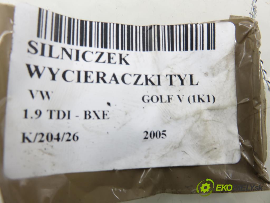 VW GOLF V (1K1) HB 2005 77,00 1.9 TDI - BXE 1896,00 Motorček stierače zadné 0390201800