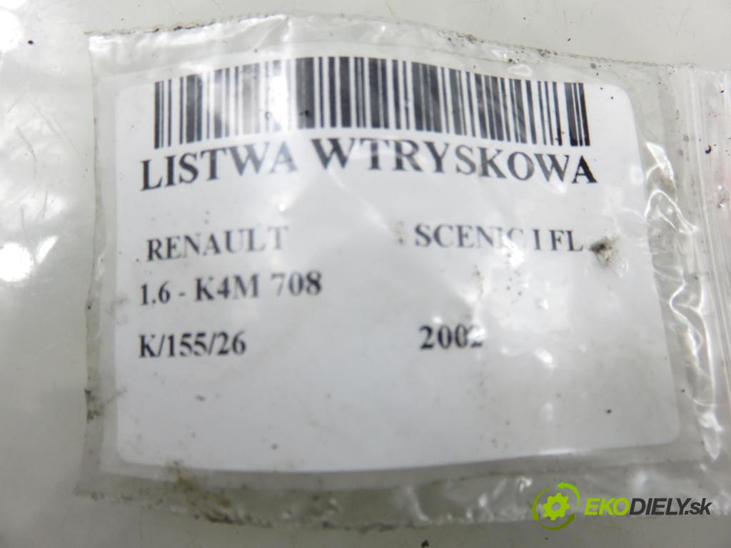 RENAULT SCENIC I (JA0/1_) MINIVAN 2002 0,00 1.6 - K4M 708 1598,00 Lišta vstrekovacia ITGM60 ; H029611 ; 7700112519 (Vstrekovacia lišta)