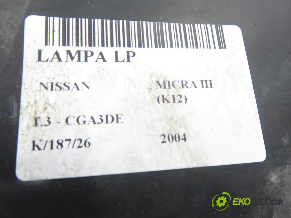 NISSAN MICRA III (K12) HB 2004 65,00 1.3 - CGA3DE 1348,00 světlo LP 26060AX705